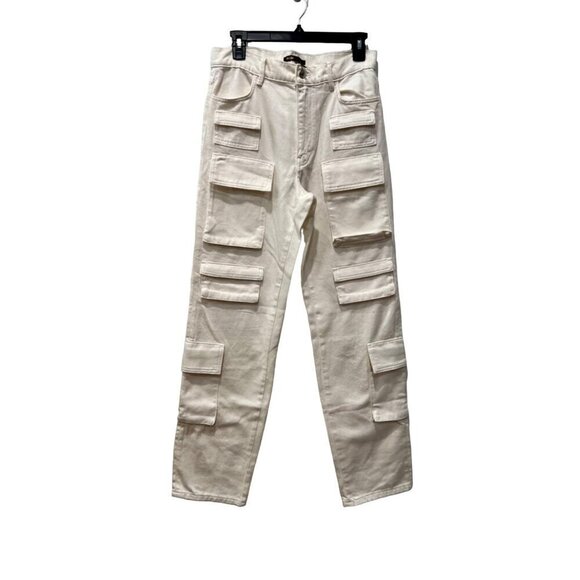 New Maje Paris Size EU38 ( US6 ) POCKETO JEANS high-waisted cargo jeans - White - Picture 2 of 13